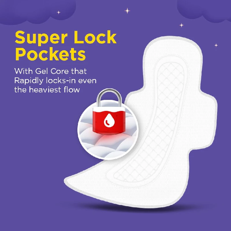 Stayfree Dry Max All Night XXL Dry Cover Sanitary Pads, 28 Pads-4.webp